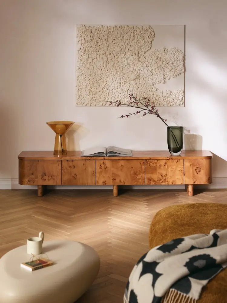 Tobia Ahşap TV Ünitesi Modern Ceviz Kaplama 200 cm - Velotti