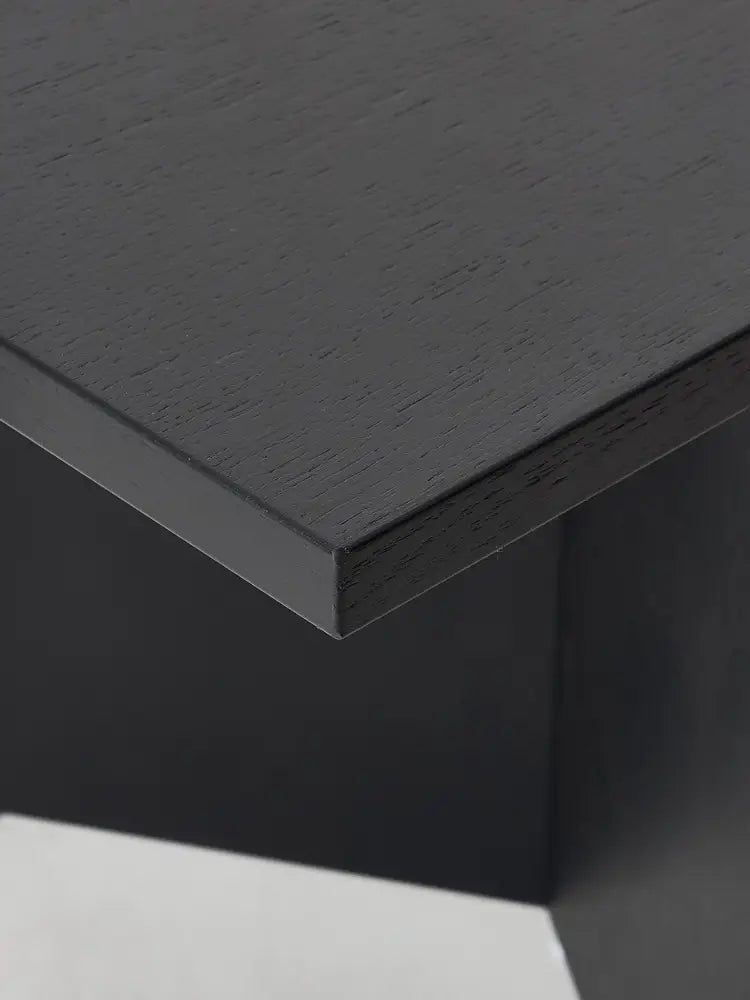 Toni Geometrik Ayaklı Doğal Meşe Kaplama Yemek Masası 160 cm - Velotti