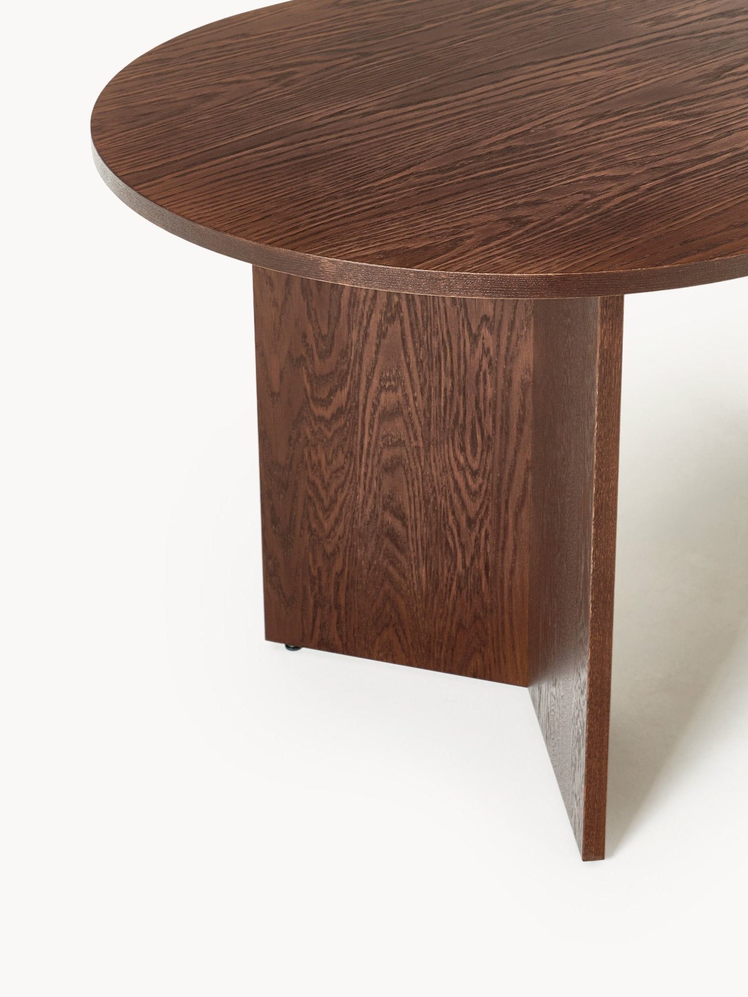 Toni Oval Ahşap Yemek Masası Geometrik Tasarım - Velotti