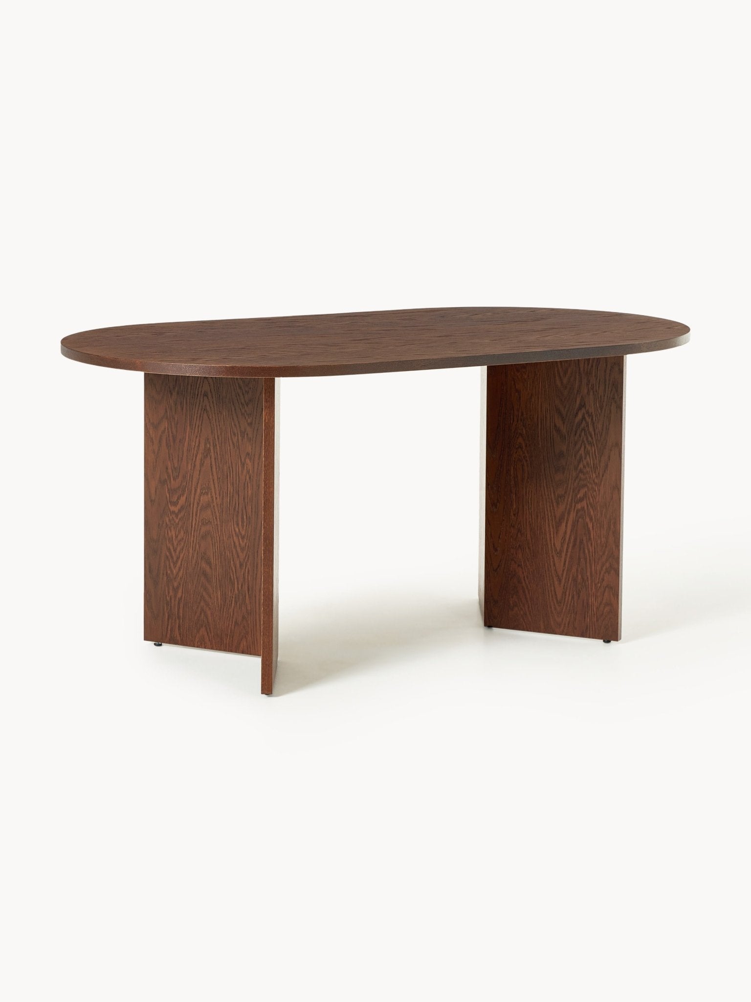 Toni Oval Ahşap Yemek Masası Geometrik Tasarım - Velotti