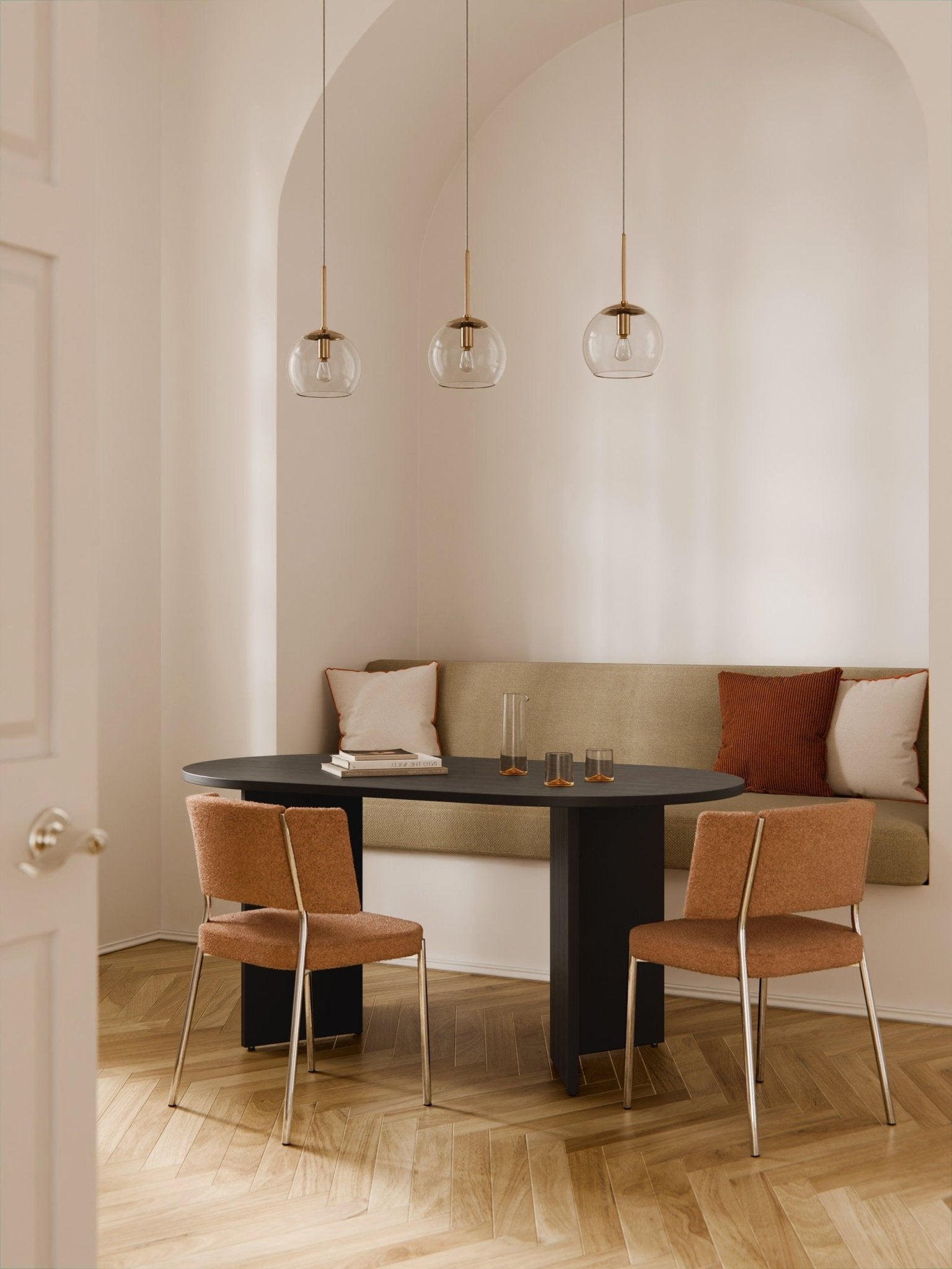 Toni Oval Yemek Masası Modern Tasarım 160 cm - Velotti