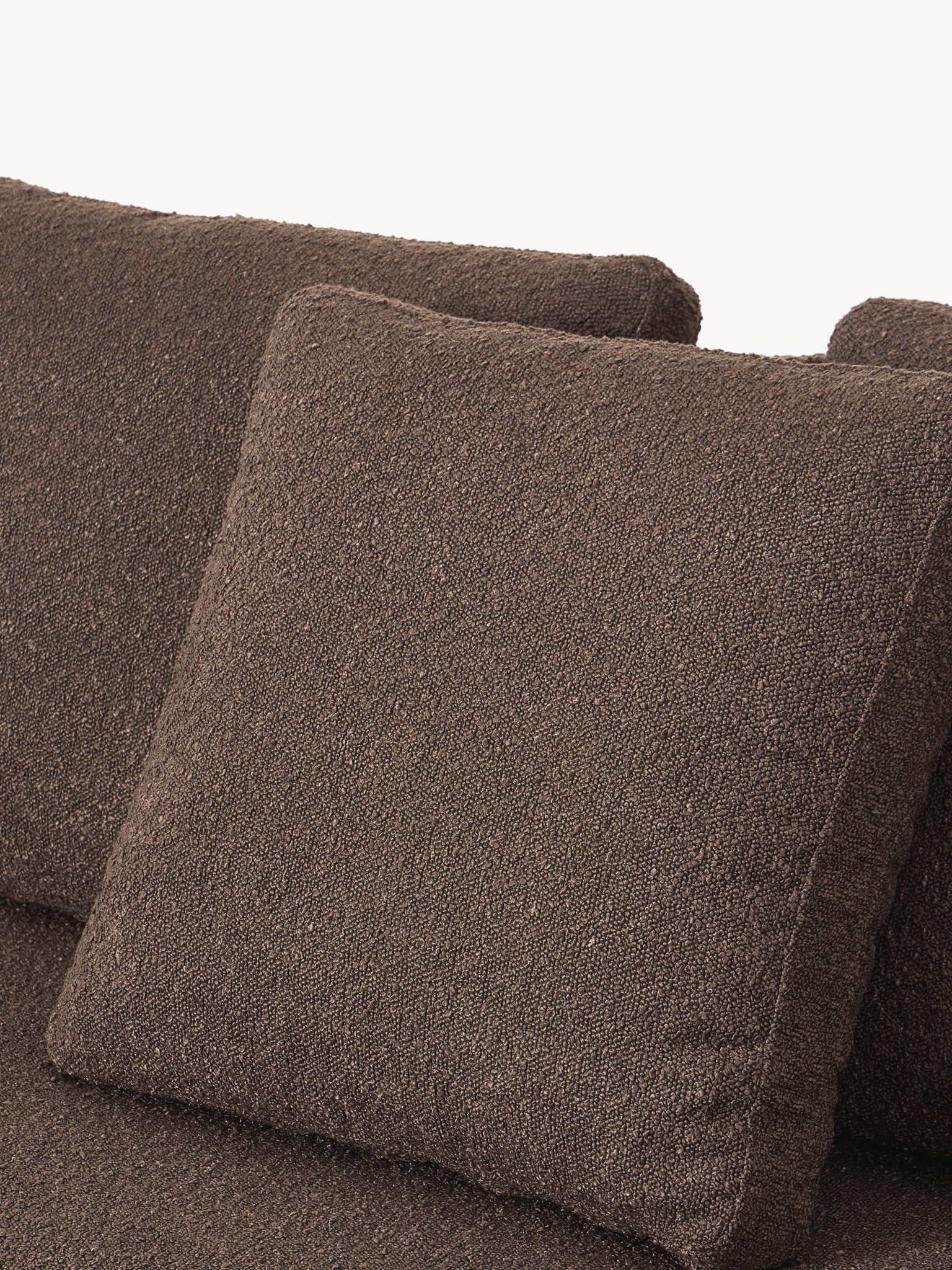 Tribeca Bouclé Köşe Koltuk Modern Tasarım Koyu Kahverengi 274cm - Velotti