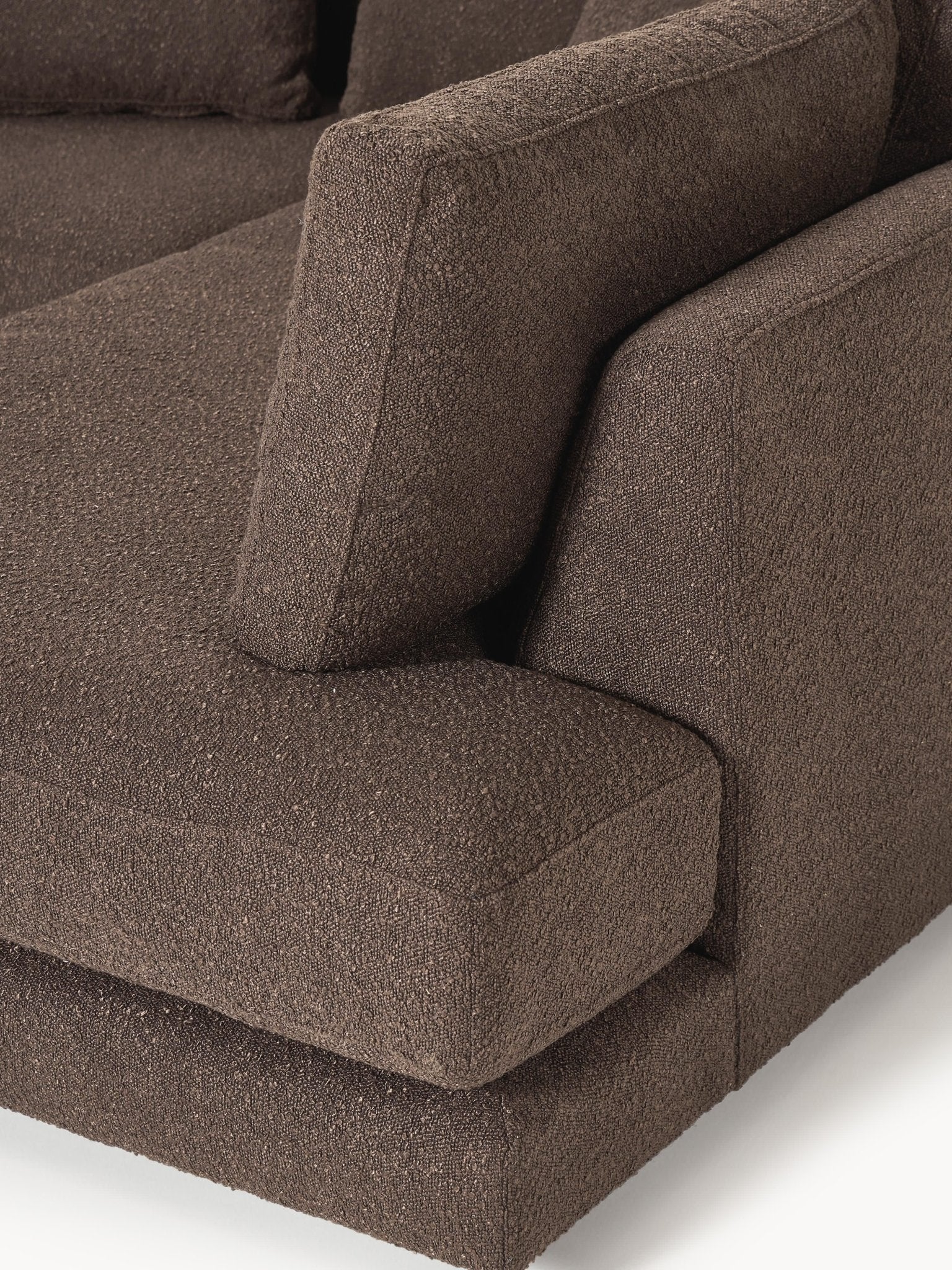 Tribeca Bouclé U-Tipi Koltuk 356cm Modern Lüks Salon Mobilyası - Velotti