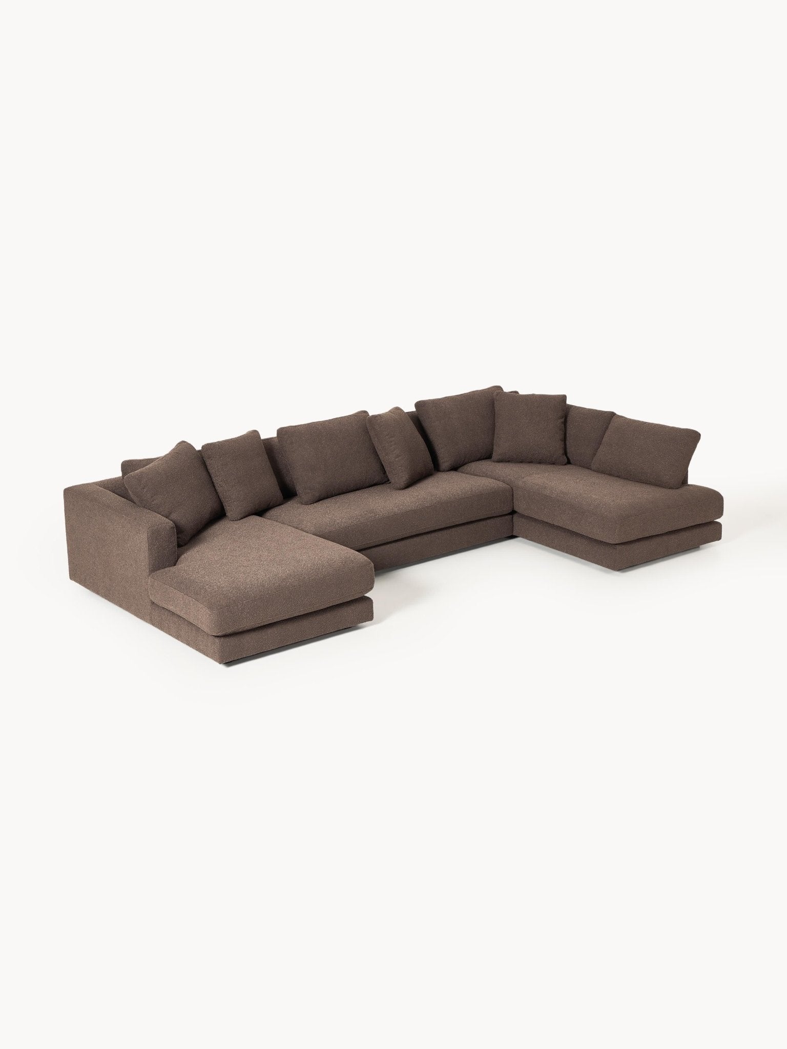 Tribeca Bouclé U-Tipi Koltuk 356cm Modern Lüks Salon Mobilyası - Velotti