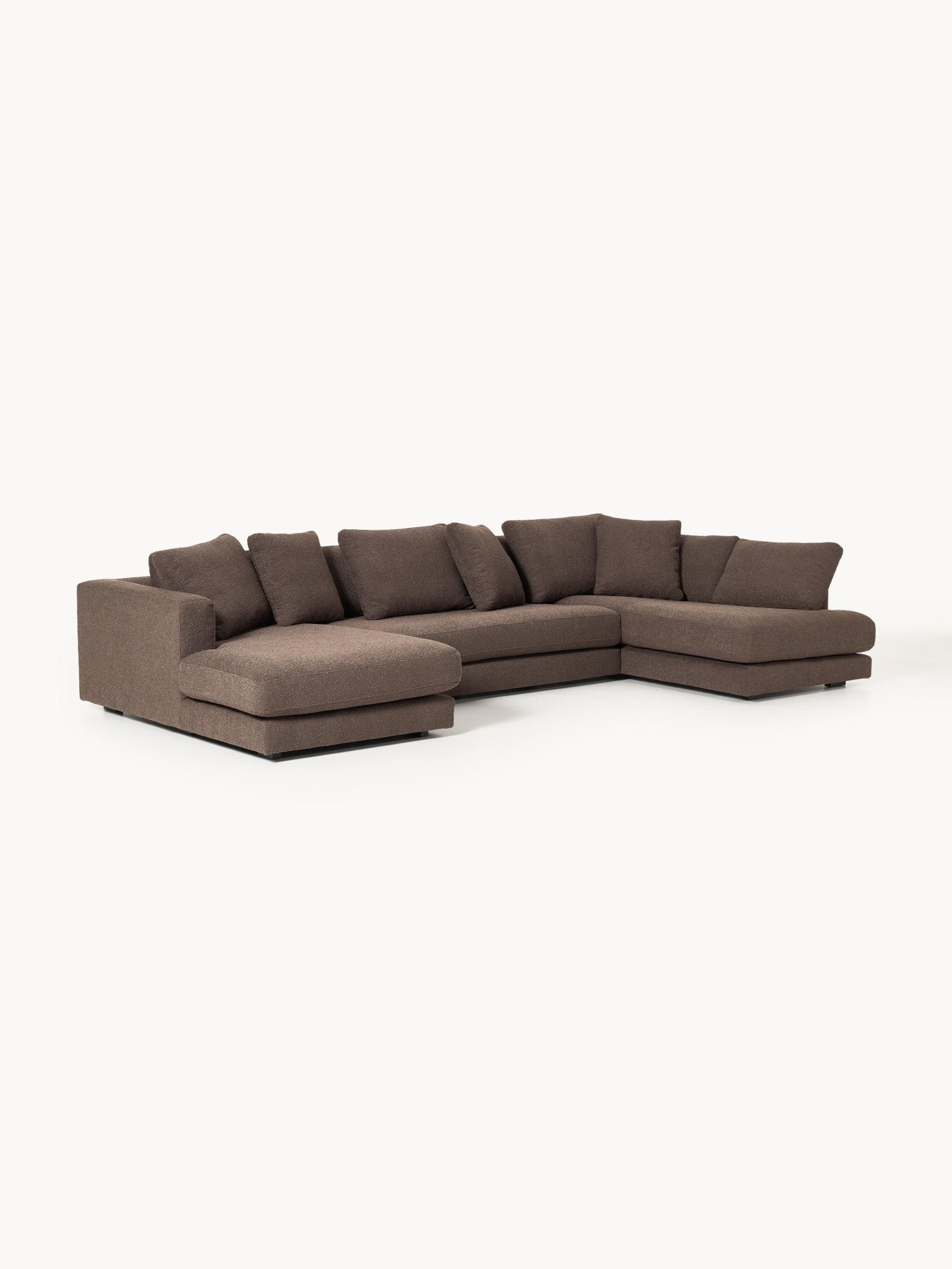 Tribeca Bouclé U-Tipi Koltuk 356cm Modern Lüks Salon Mobilyası - Velotti