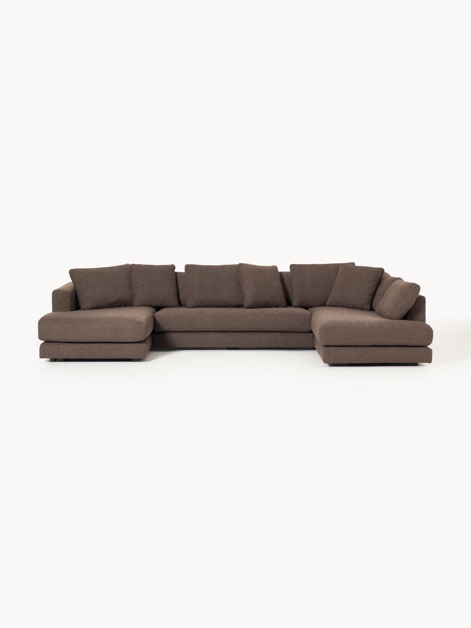 Tribeca Bouclé U-Tipi Koltuk 356cm Modern Lüks Salon Mobilyası - Velotti