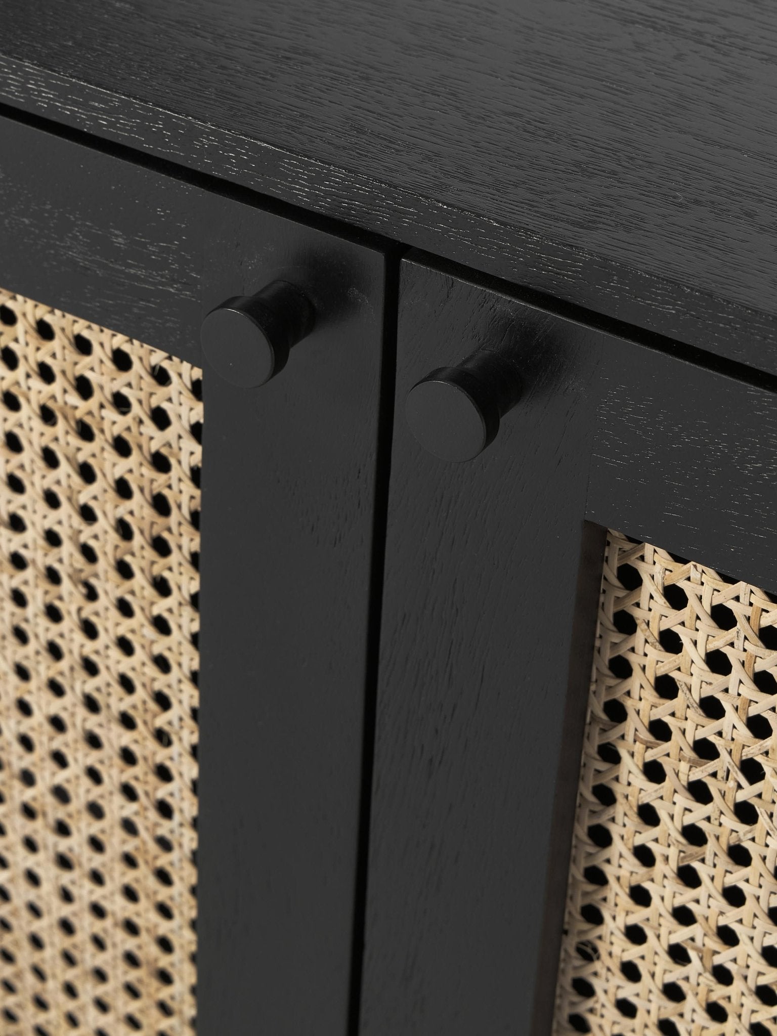Viyana Rattan Detaylı Masif Ahşap Konsol 165cm - Velotti