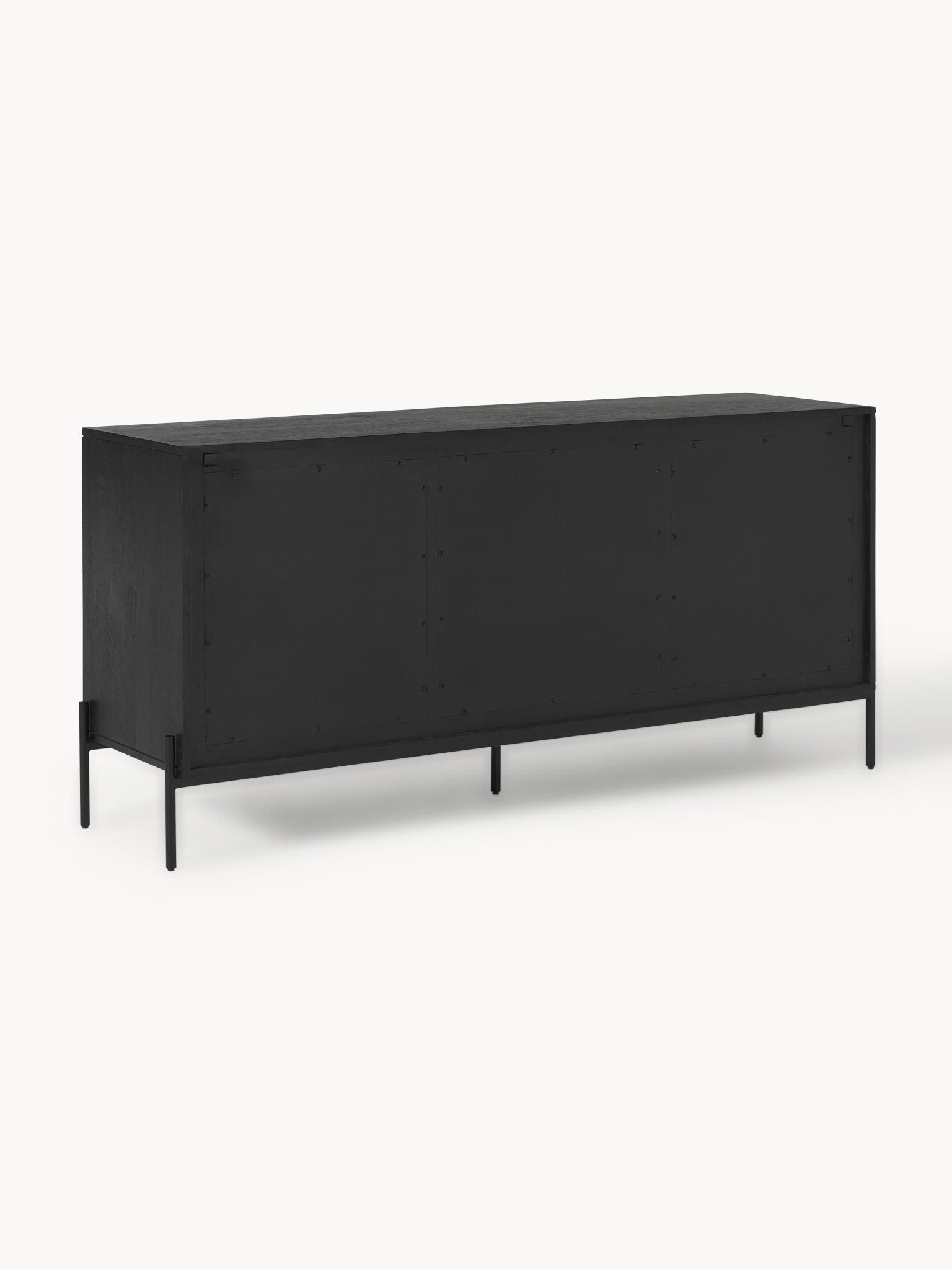 Viyana Rattan Detaylı Masif Ahşap Konsol 165cm - Velotti