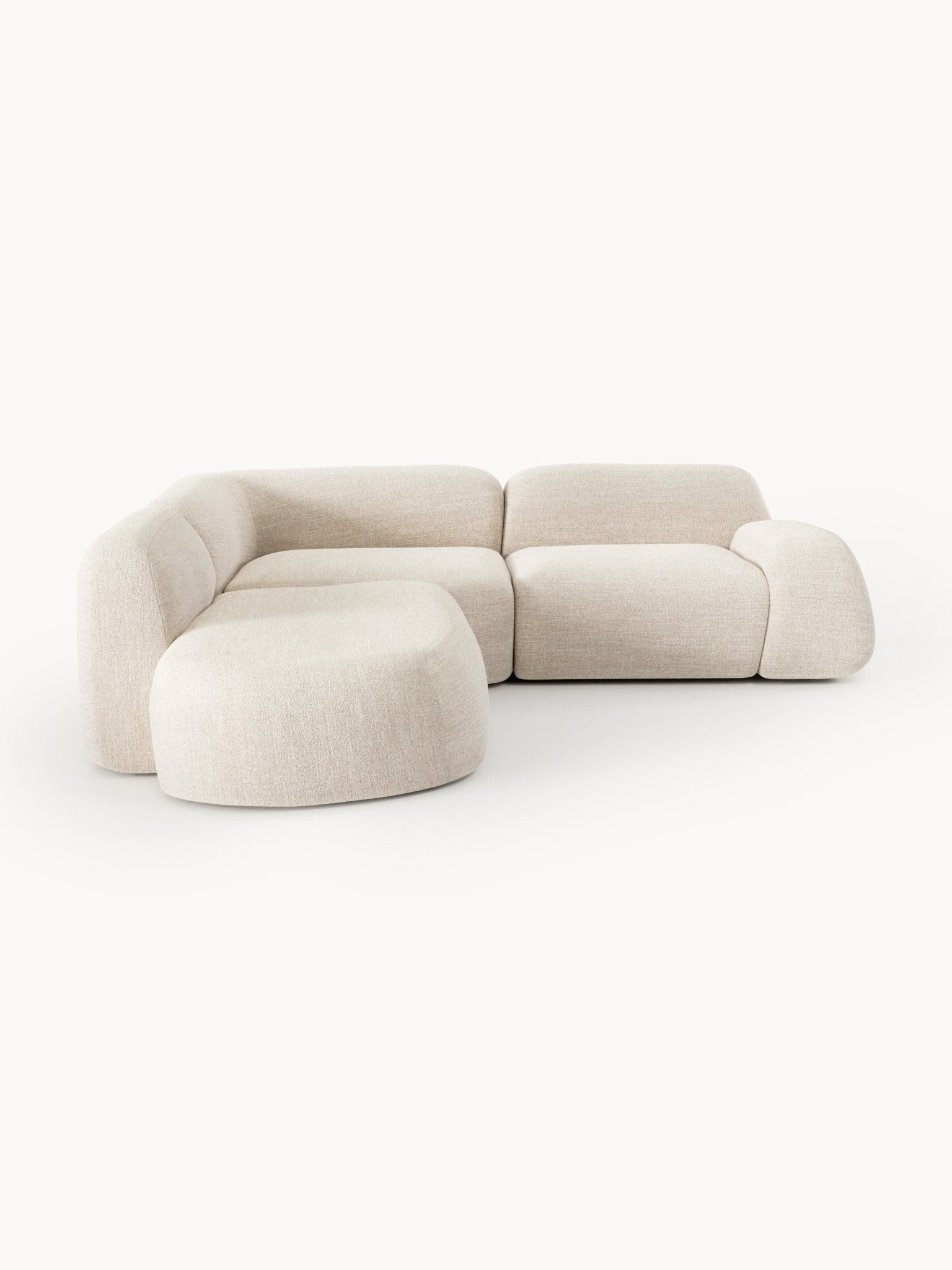 Wolke 4-Kişilik Modüler Bouclé Köşe Koltuk Chaise Longue - Velotti