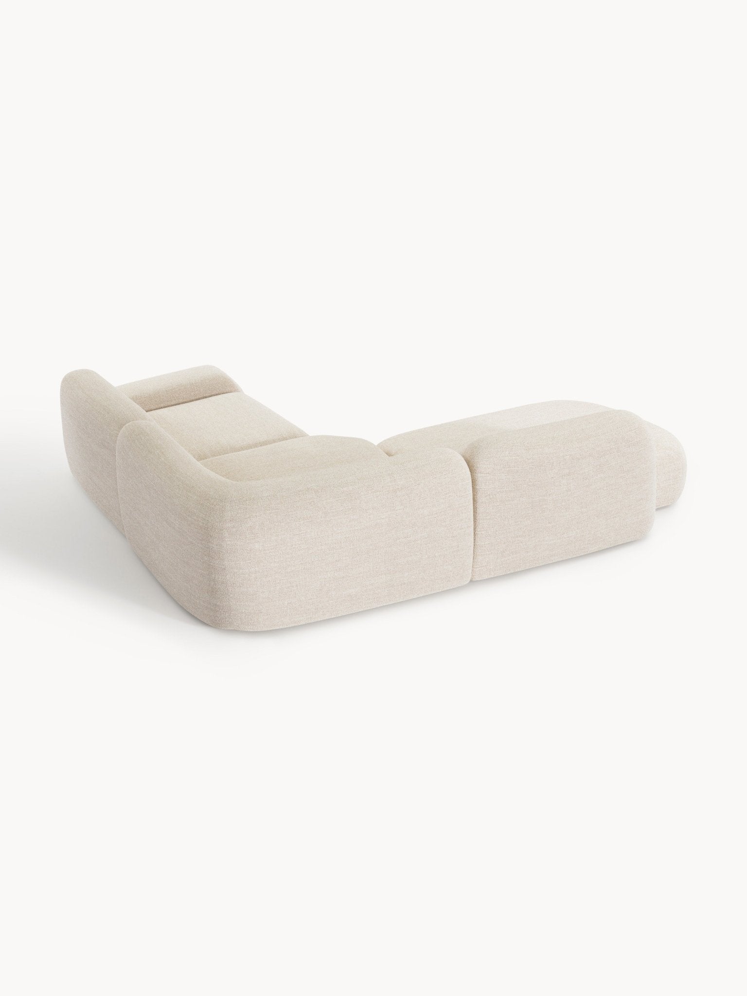 Wolke 4-Kişilik Modüler Bouclé Köşe Koltuk Chaise Longue - Velotti