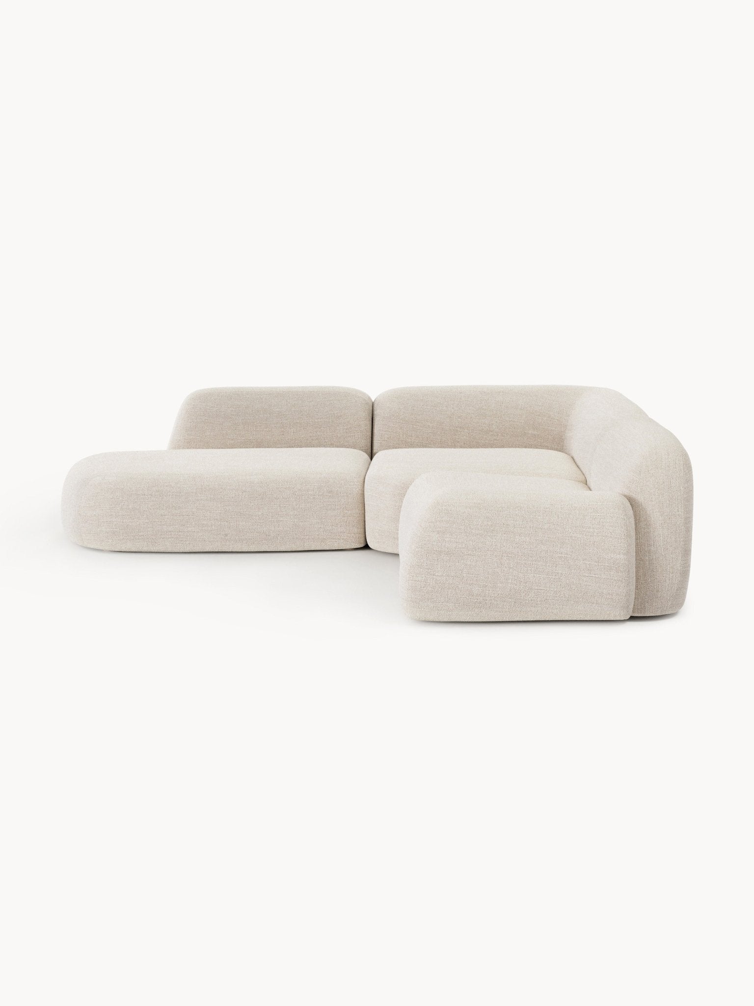 Wolke 4-Kişilik Modüler Bouclé Köşe Koltuk Chaise Longue - Velotti
