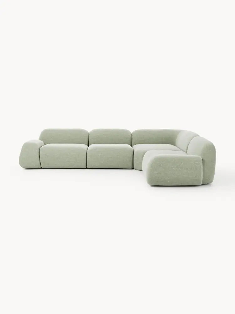 Wolke 4 Kişilik Modüler Bouclé Köşe Koltuk Modern Tasarım - Velotti