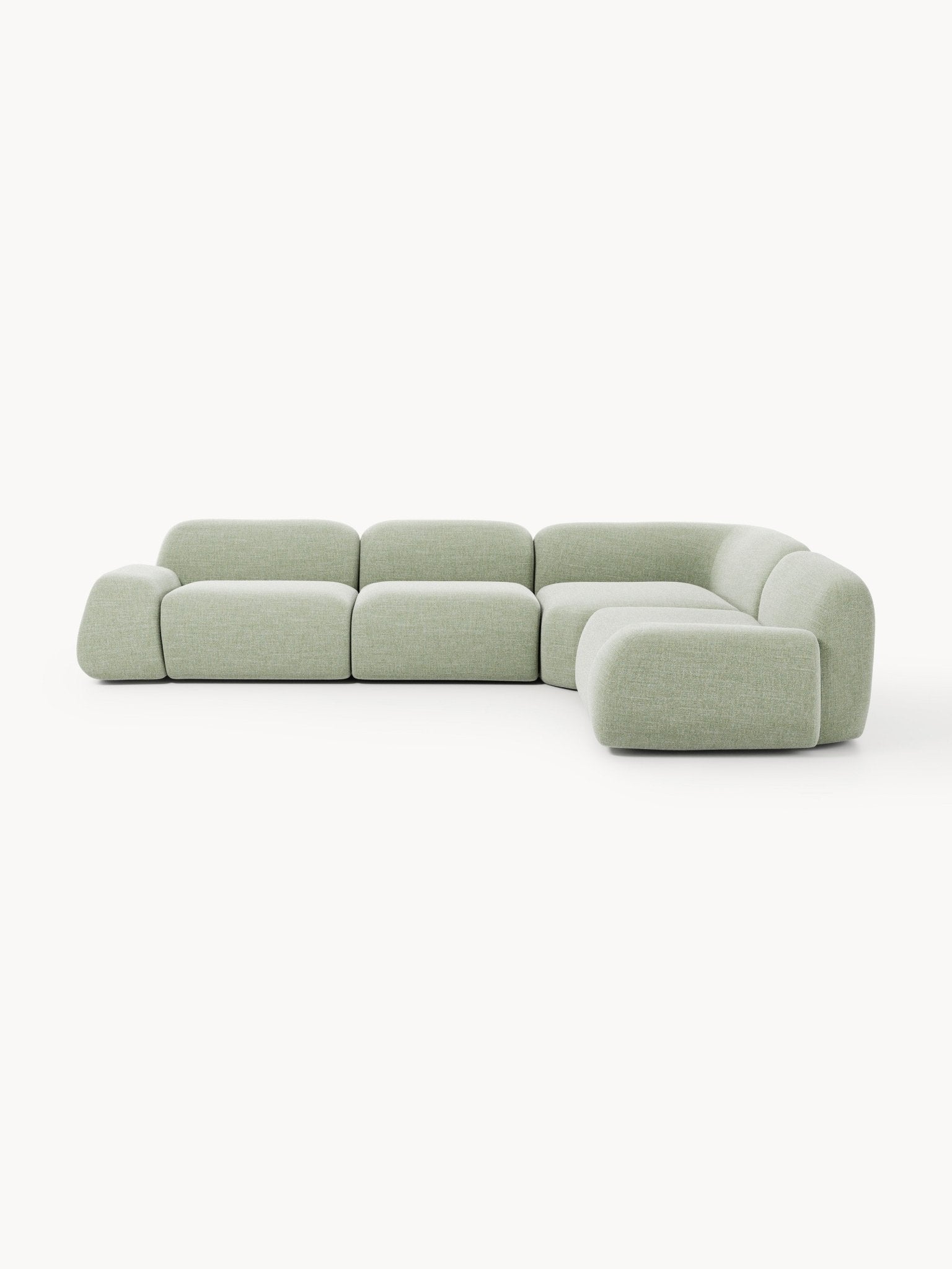 Wolke 4 Kişilik Modüler Bouclé Köşe Koltuk Modern Tasarım - Velotti