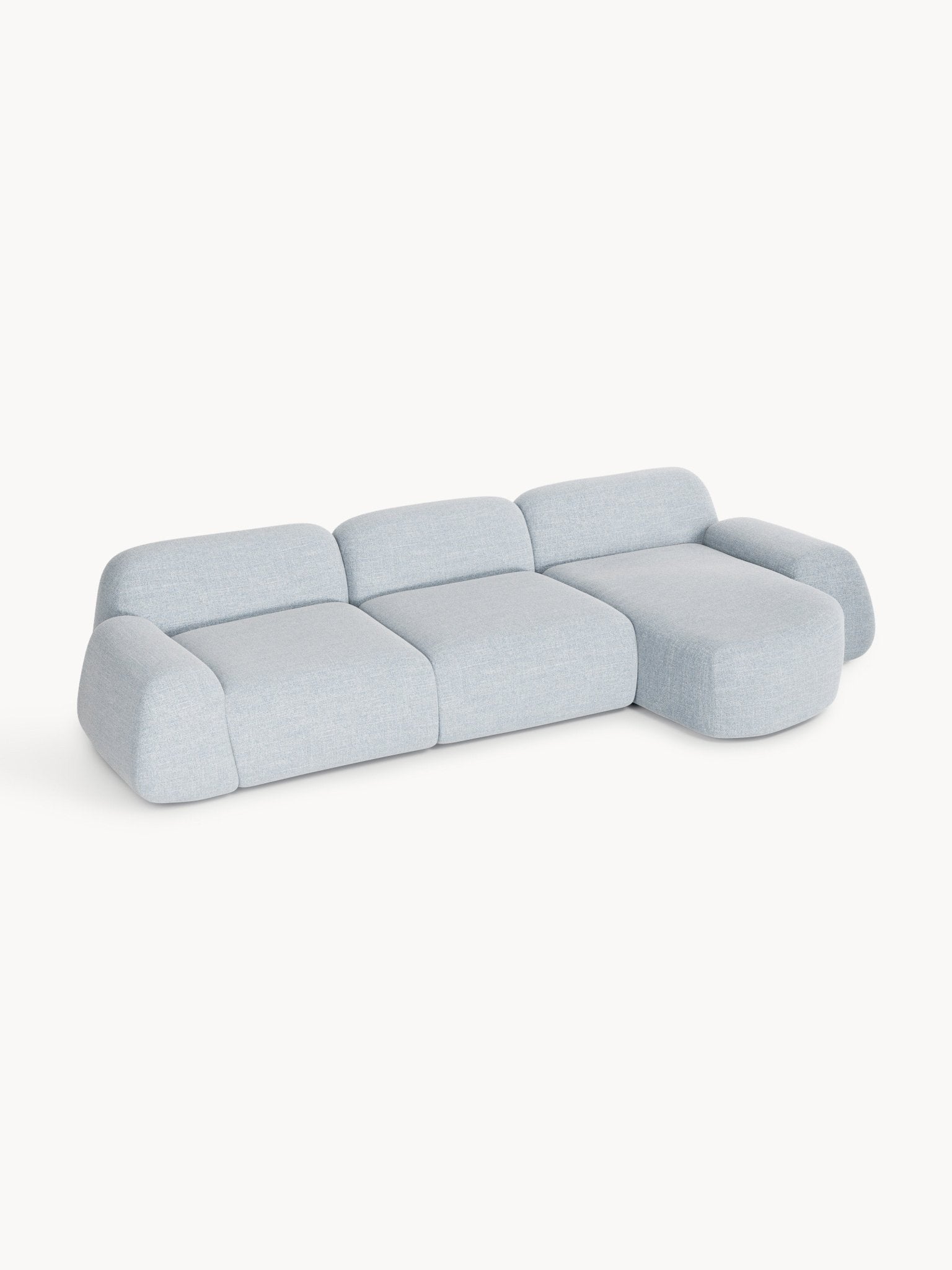 Wolke 4 Kişilik Modüler Bukle Köşe Koltuk Modern Tasarım - Velotti