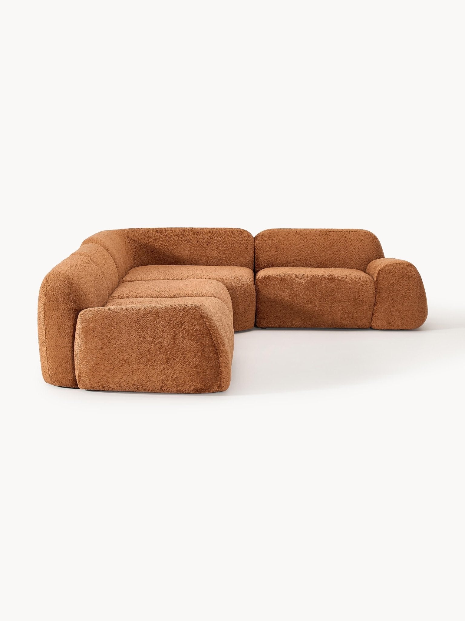 Wolke 4-Kişilik Modüler Köşe Koltuk Teddy Buklet - Velotti