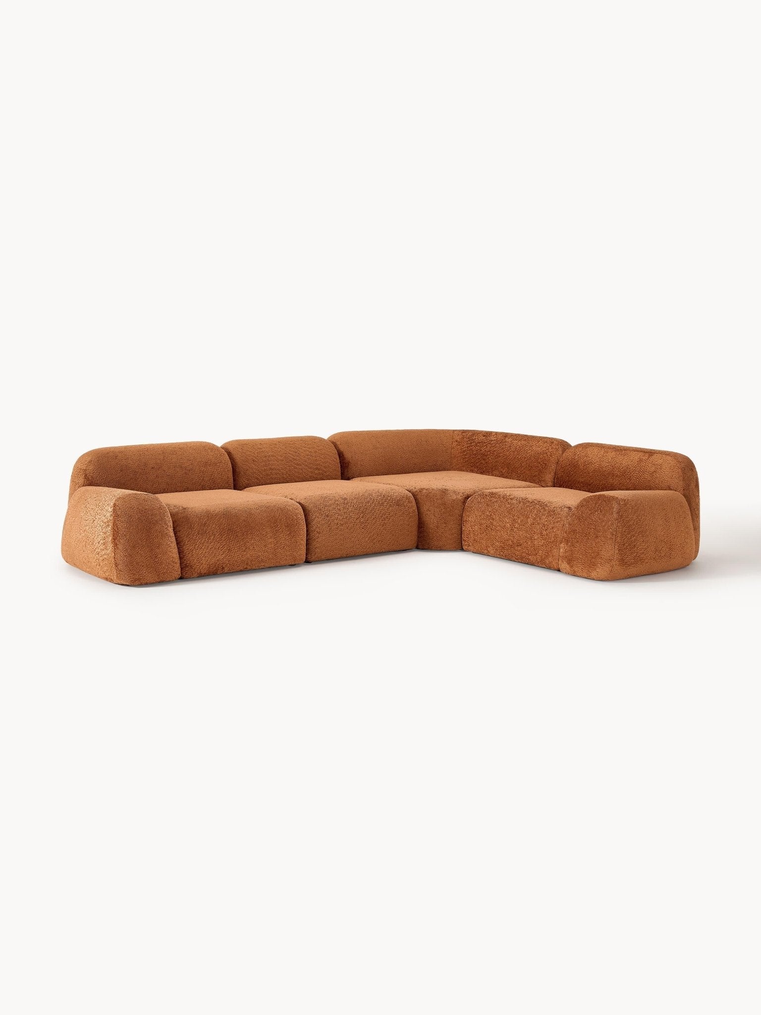 Wolke 4-Kişilik Modüler Köşe Koltuk Teddy Buklet - Velotti