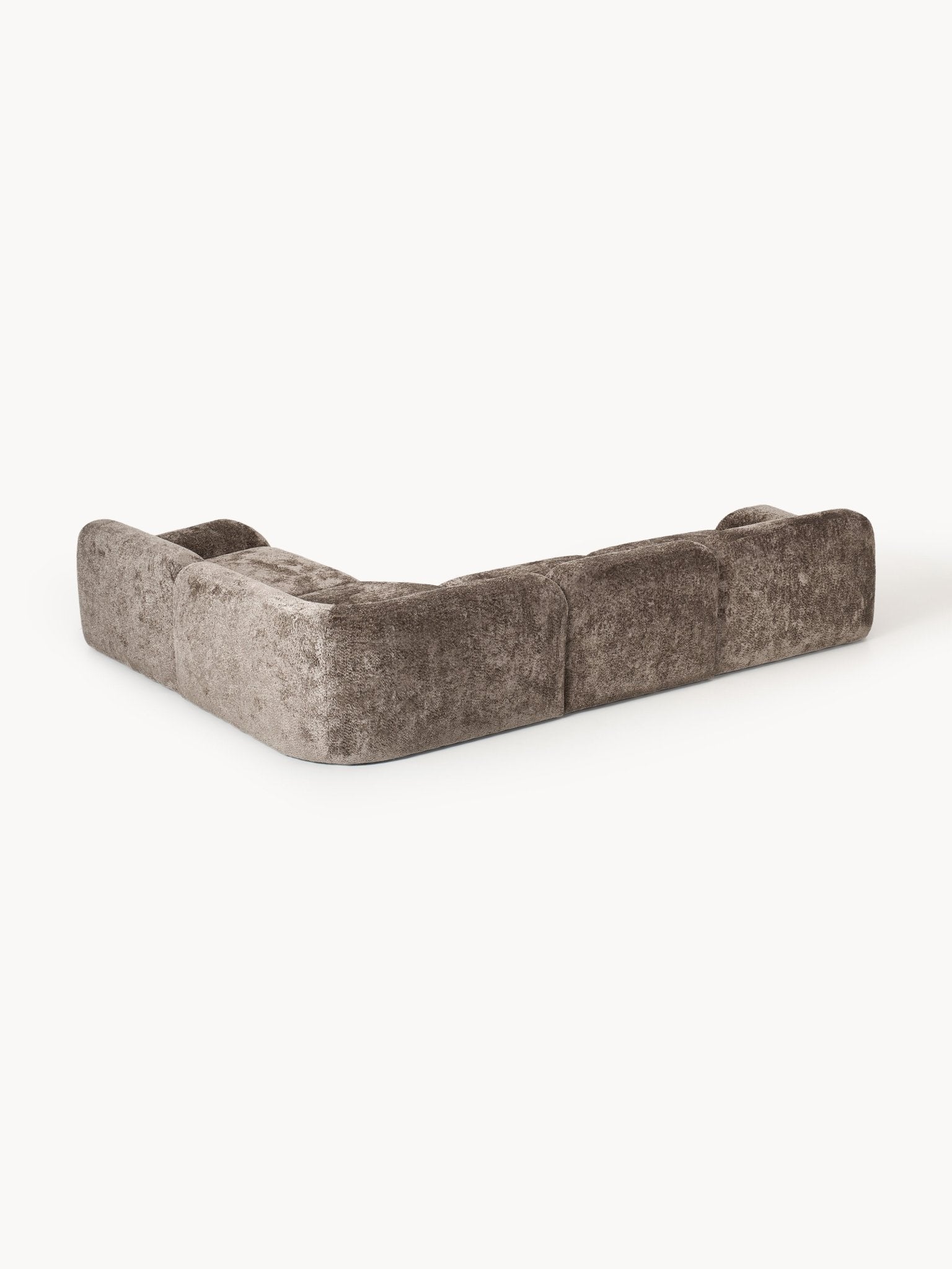 Wolke 4 Kişilik Modüler Köşe Koltuk Teddy Buklet Taupe - Velotti