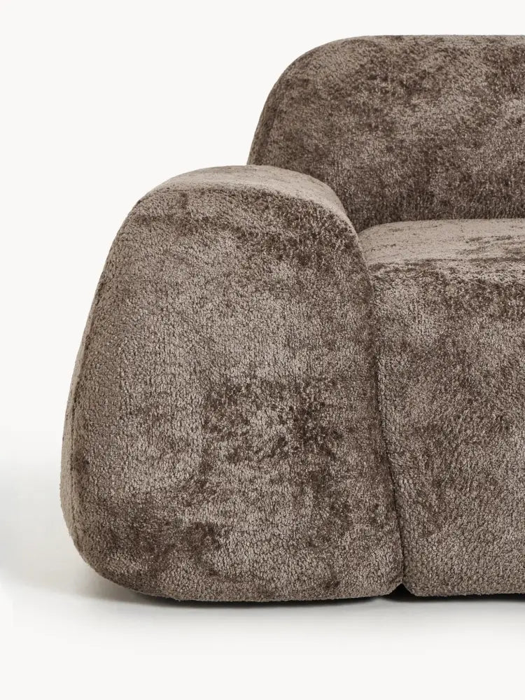 Wolke Modüler Köşe Koltuk 4-Kişilik Teddy Buklet Şezlonglu - Velotti