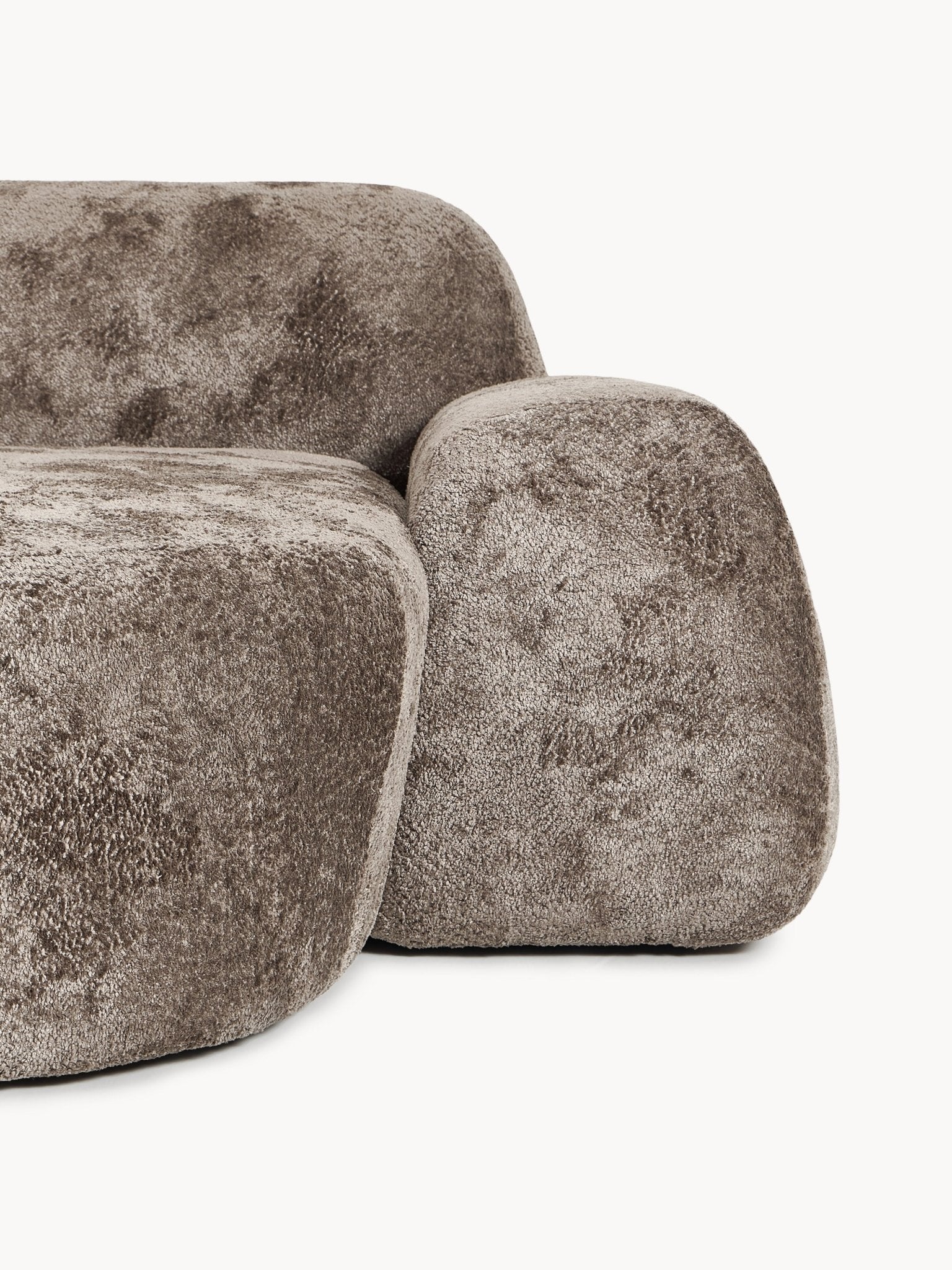 Wolke Modüler Köşe Koltuk 4-Kişilik Teddy Buklet Şezlonglu - Velotti