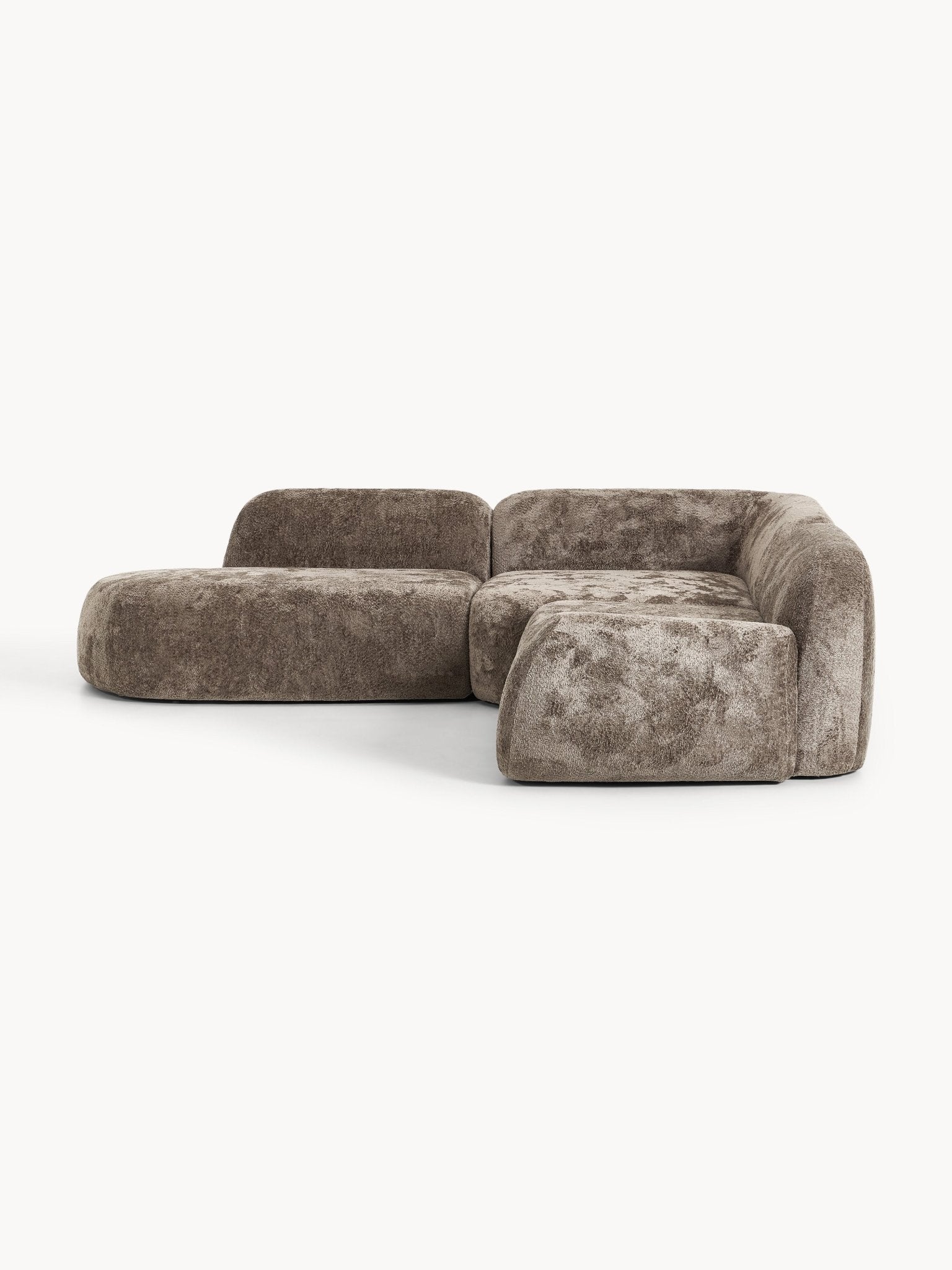 Wolke Modüler Köşe Koltuk 4-Kişilik Teddy Buklet Şezlonglu - Velotti