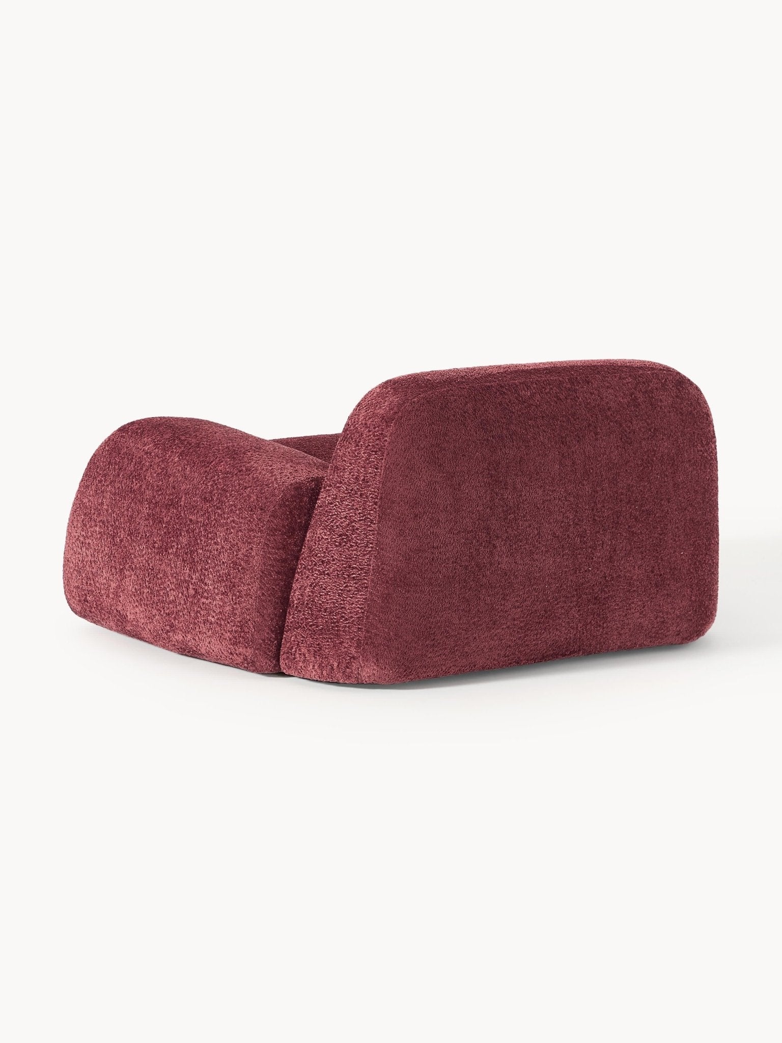 Wolke Teddy Bouclé Lounge Koltuğu Bordeaux Lüks Modern Tasarım - Velotti