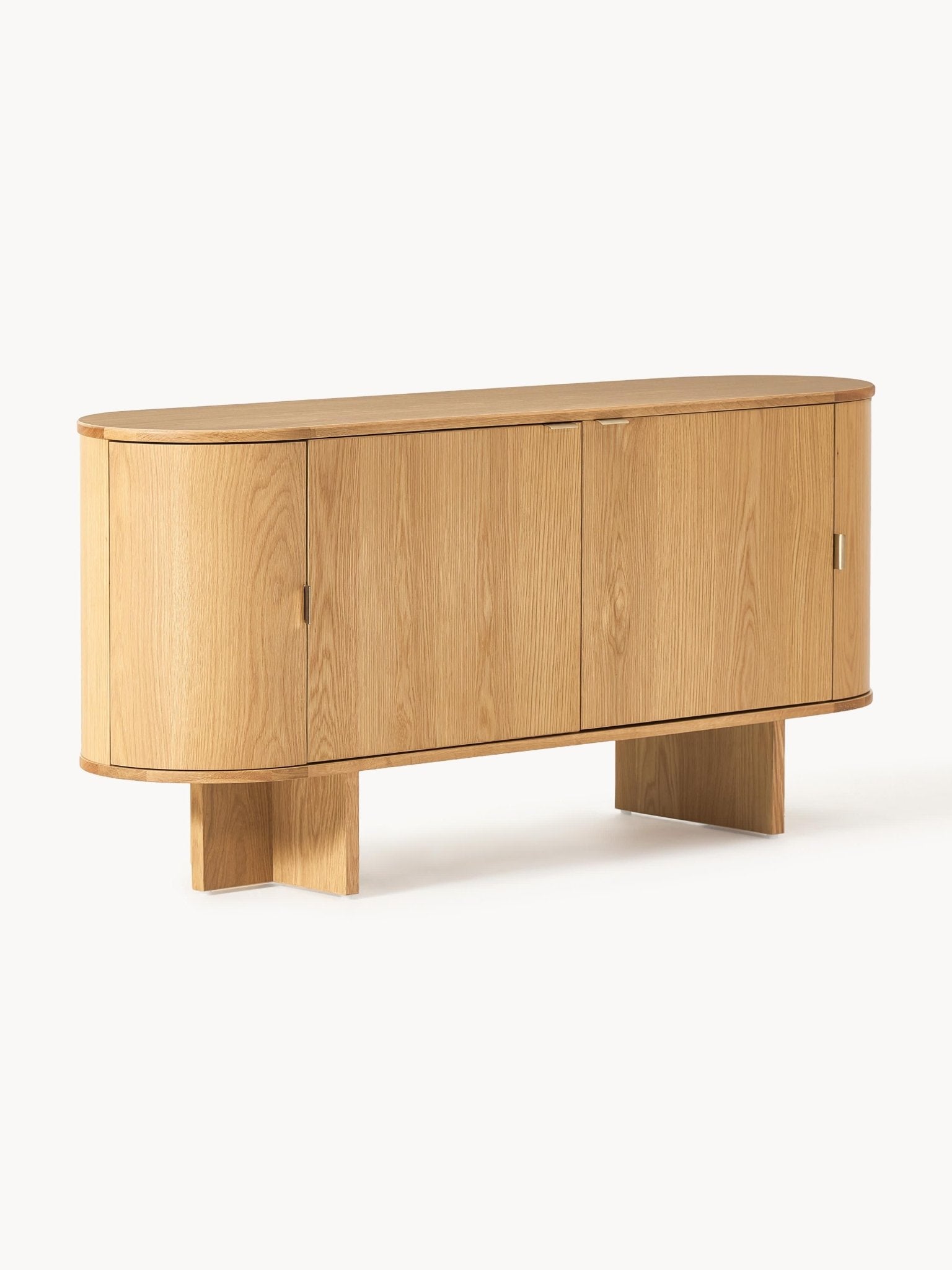 Zumi Ahşap Dressoir Yuvarlak Köşeli Modern Büfe 160 cm - Velotti