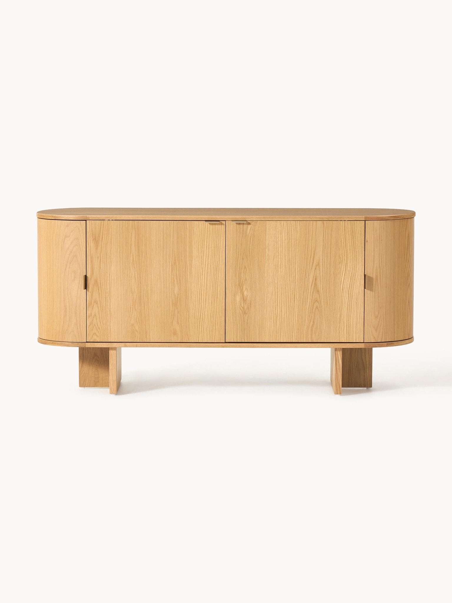Zumi Ahşap Dressoir Yuvarlak Köşeli Modern Büfe 160 cm - Velotti