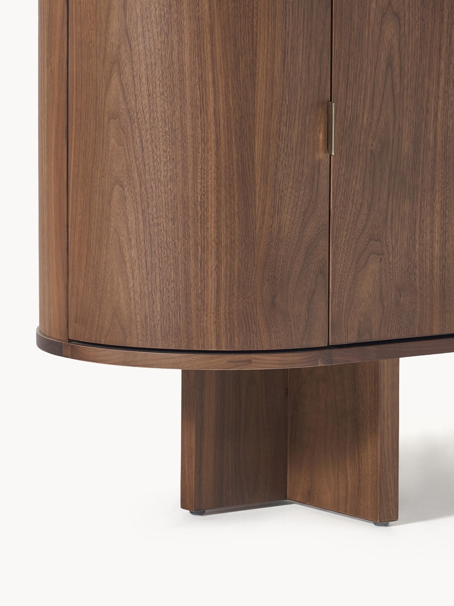 Zumi Masif Ahşap Dressoir, Oval Köşeli ve Mermer Tablalı 160 cm - Velotti